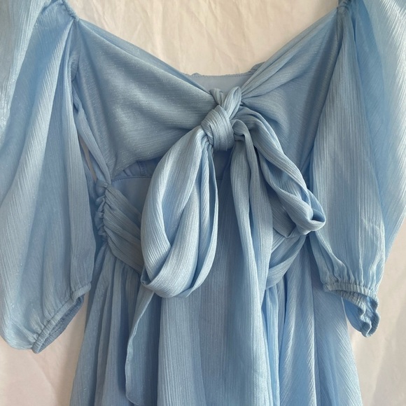 LUCY IN THE SKY Ruttle Dress in Sky Blue Chitton Size Small - Picture 11 of 12